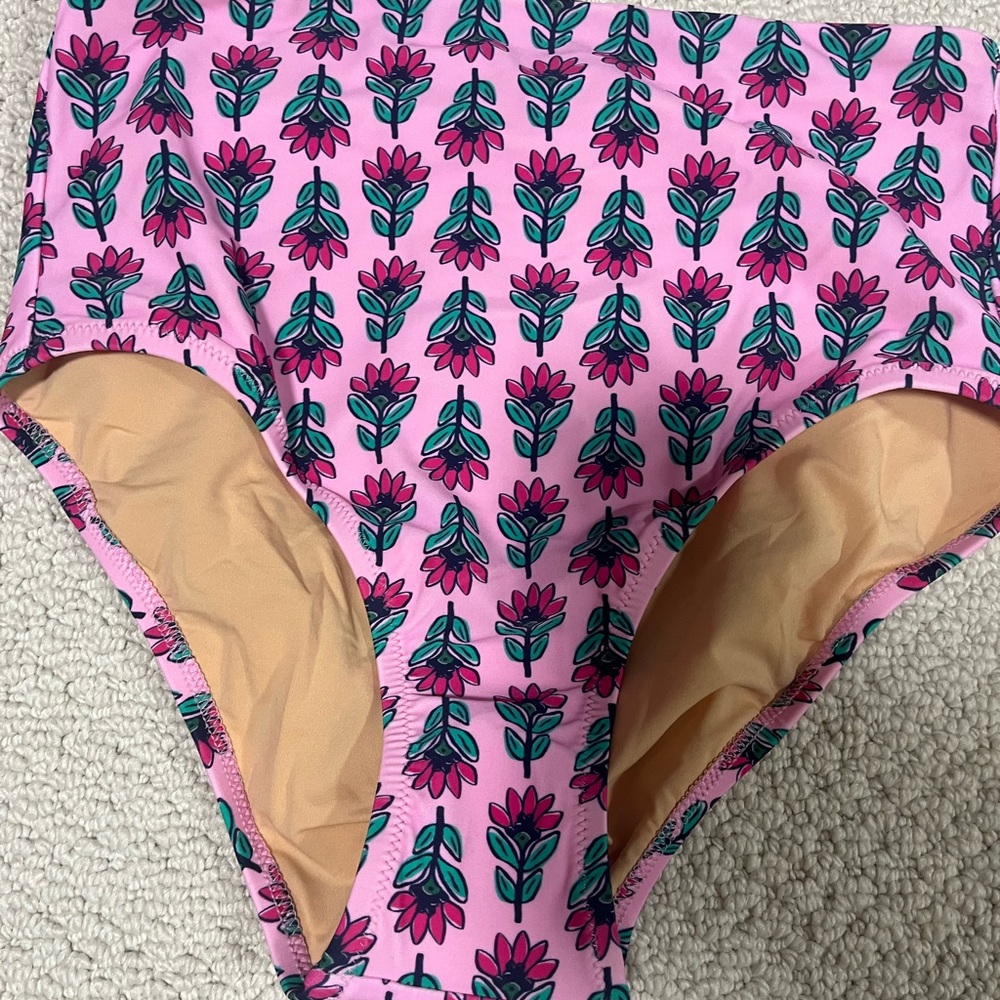 J. Crew Pink and Purple Floral Bikini Bottoms